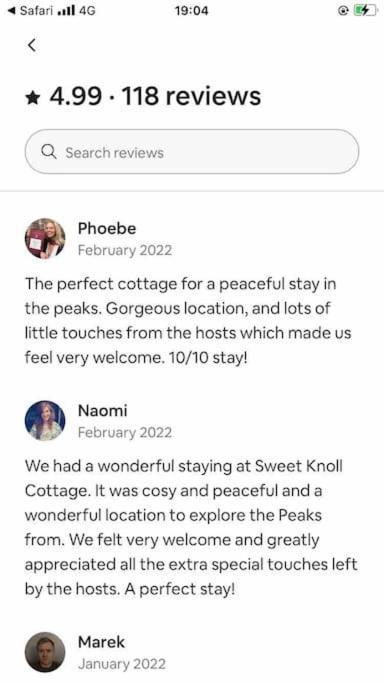 Sweet Knoll Cottage Buxton  Exterior foto